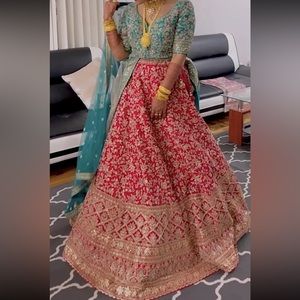sabyasachi inspired bridal lehenga for nikka/wedding/reception for brides